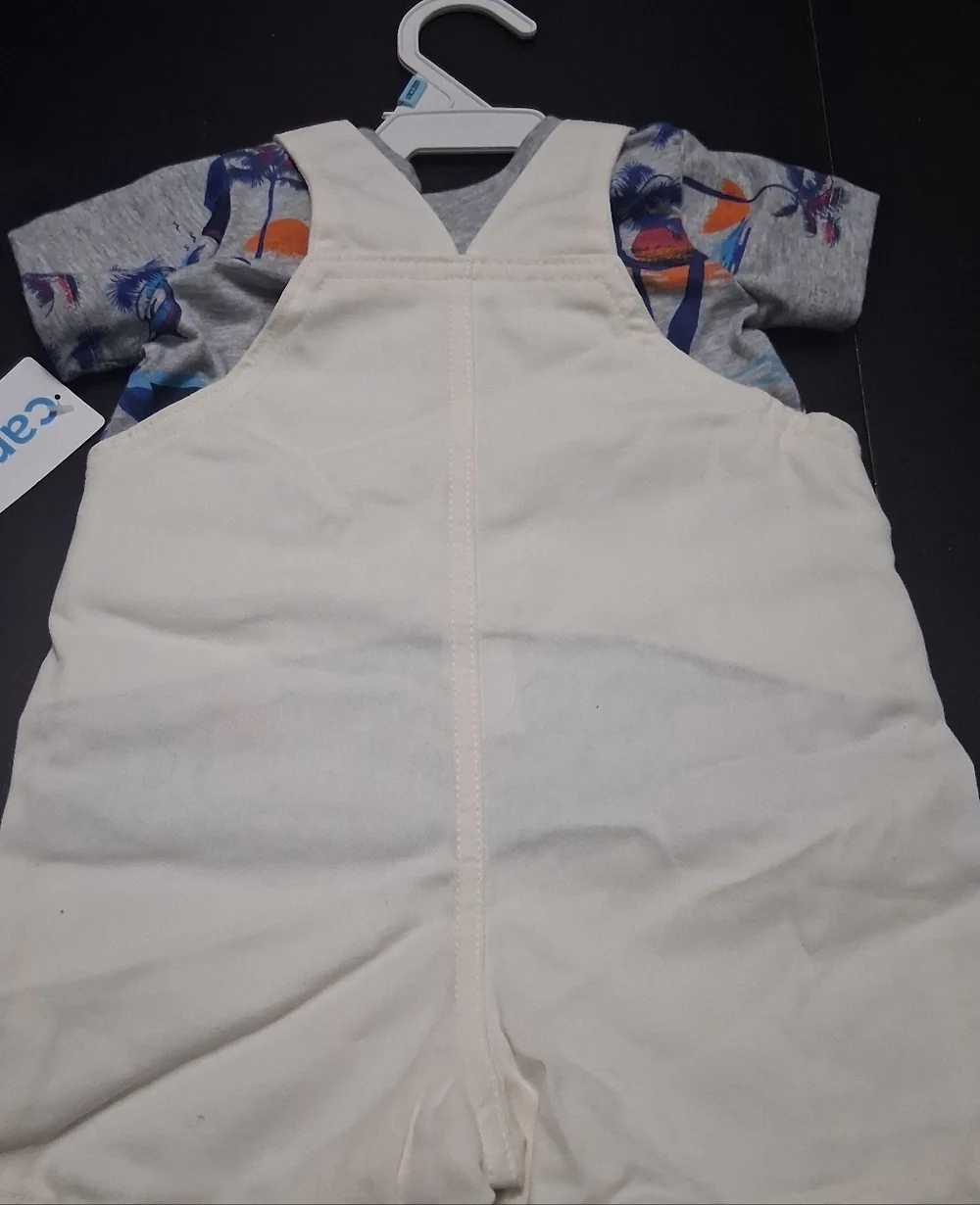 NWT Carters 2 Piece Shirt  & Romper Set   Size 6mo